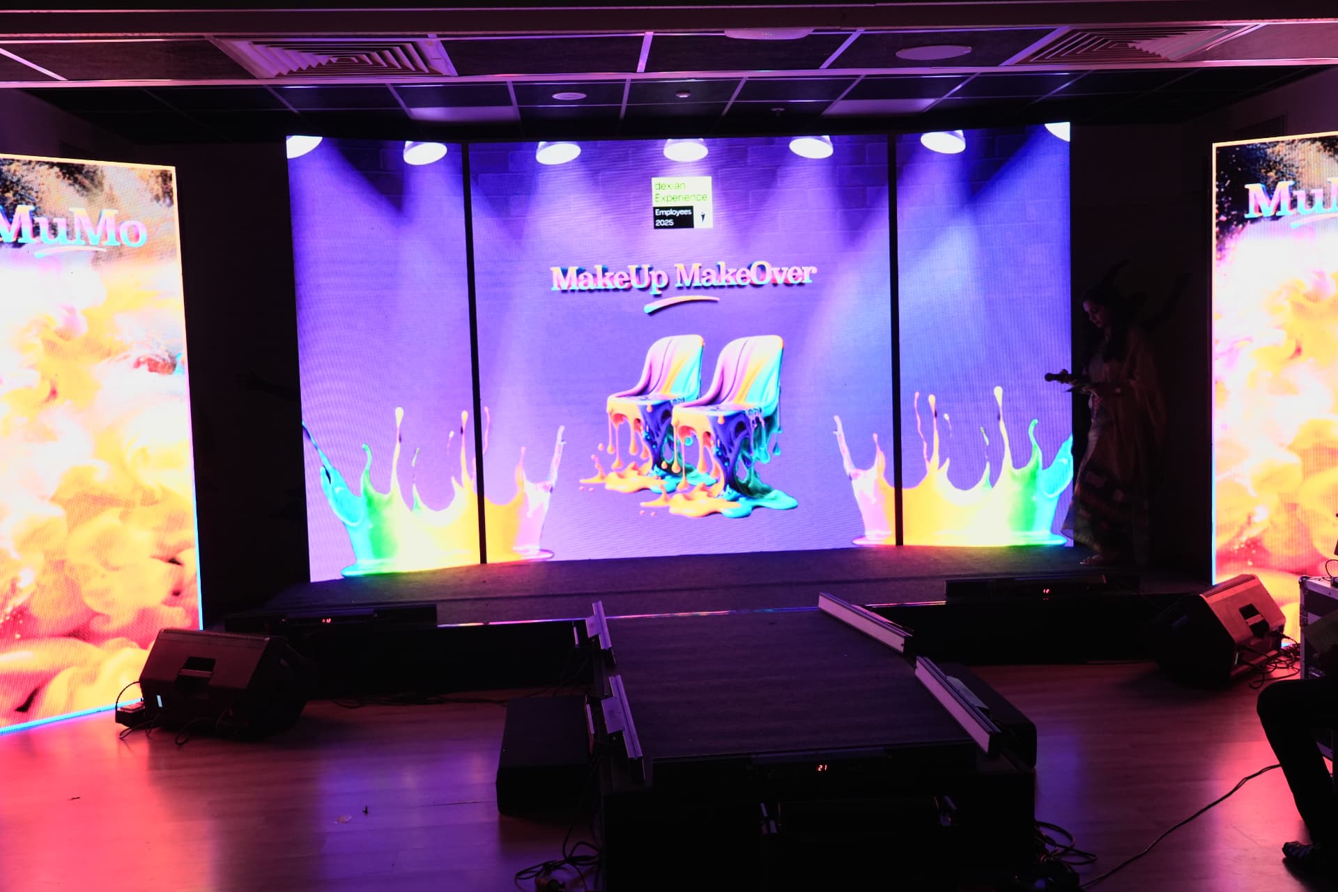 MakeUp MakeOver stage with LED visuals