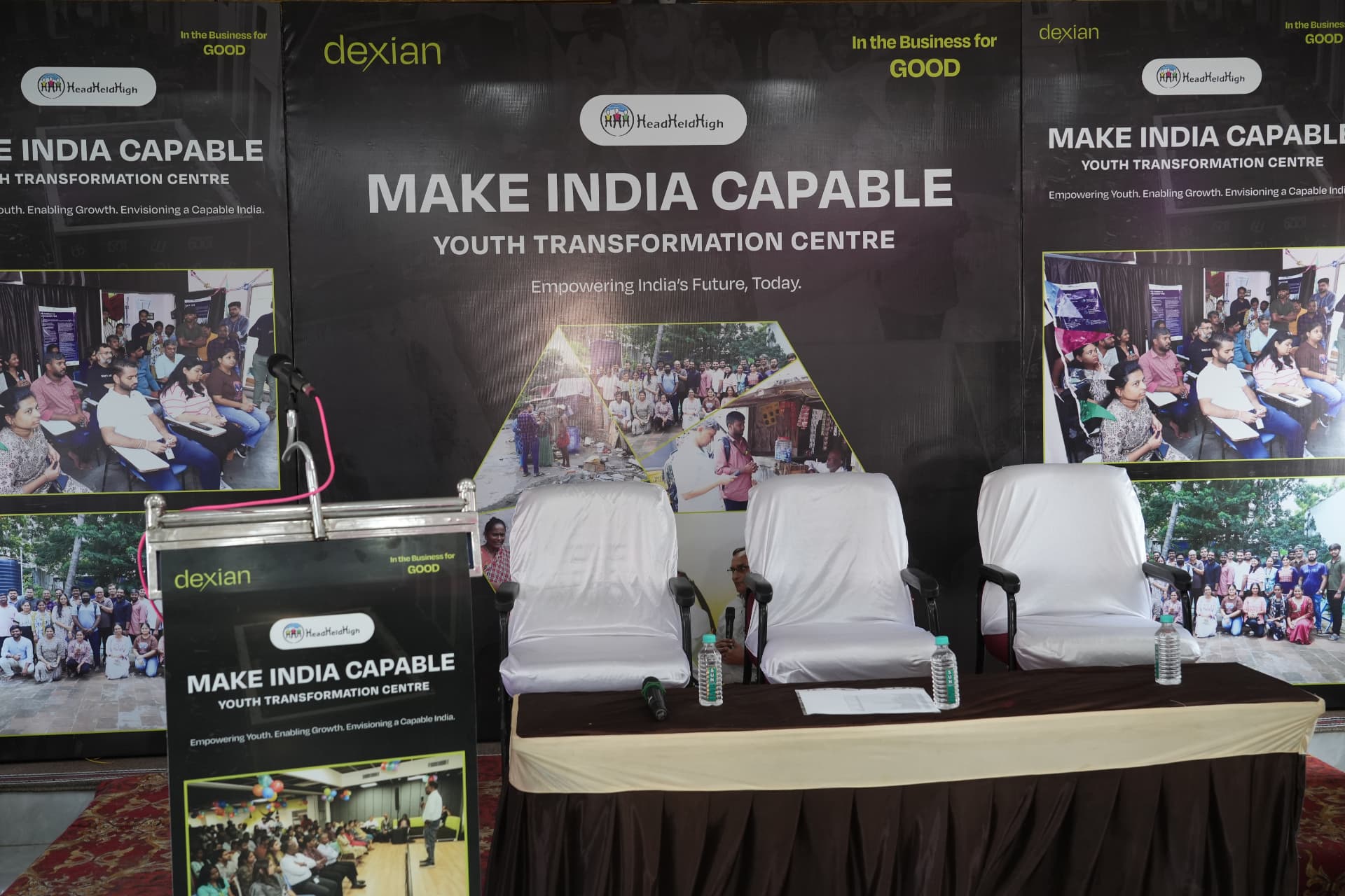 CSR programme stage backdrop and signage