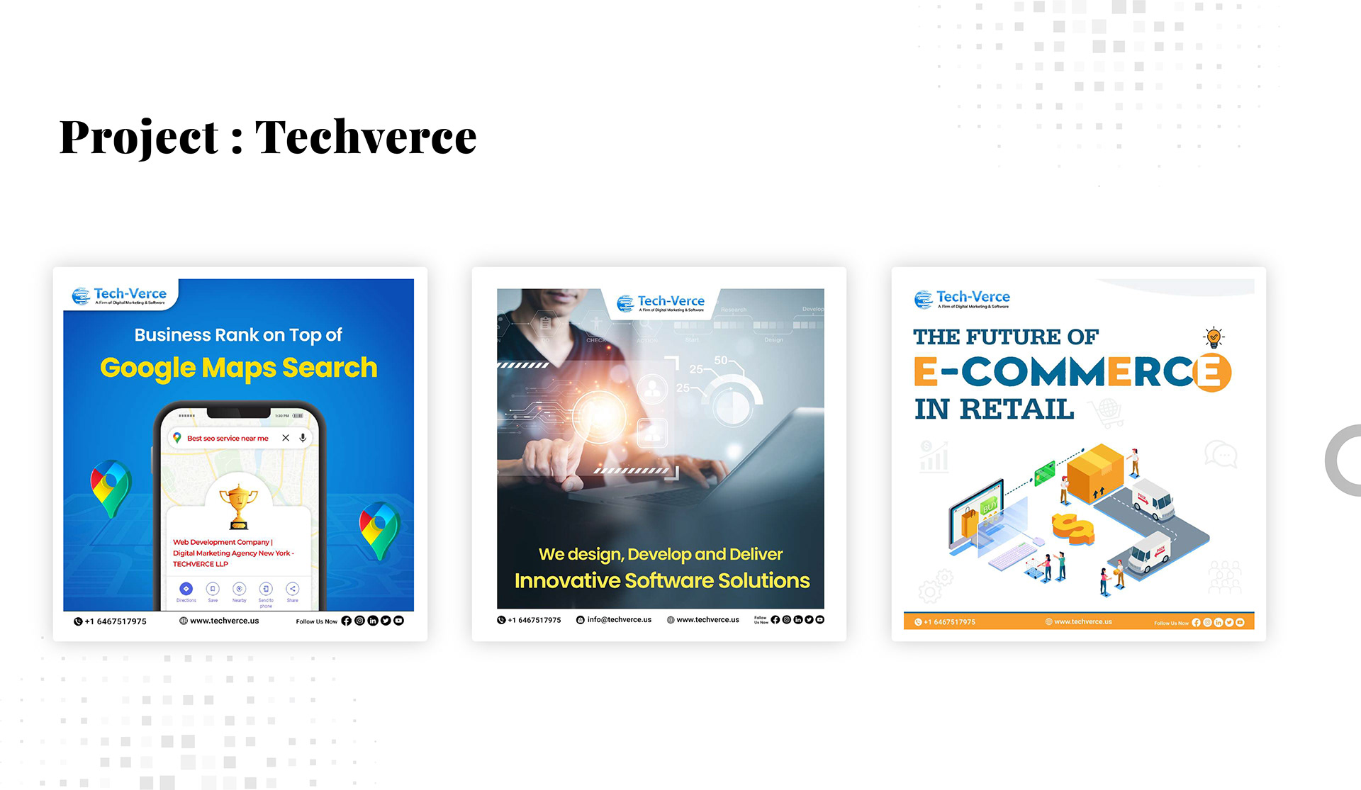 Techverce social media creative set