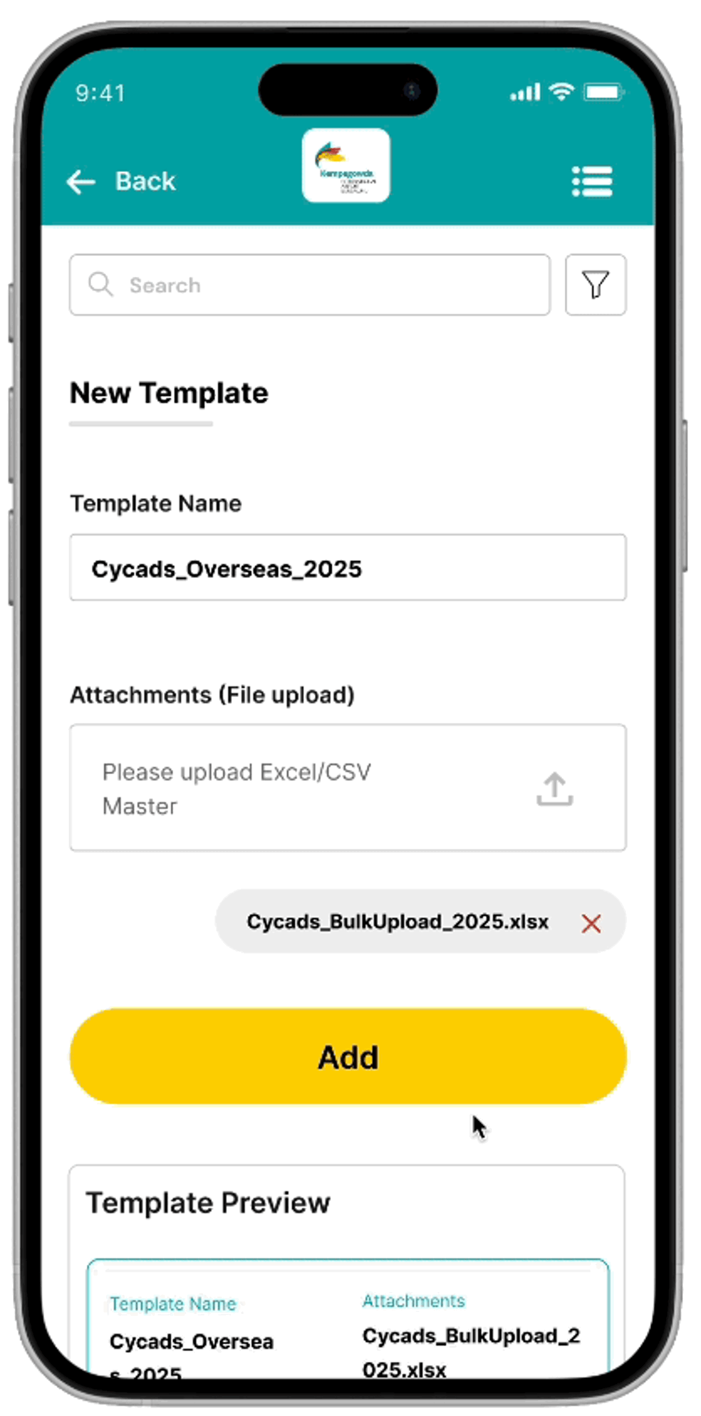 Project masters — mobile screen 1