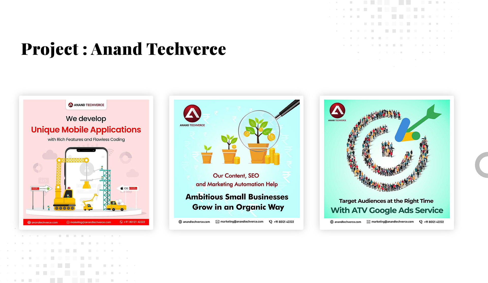 Anand Techverce social media creative set