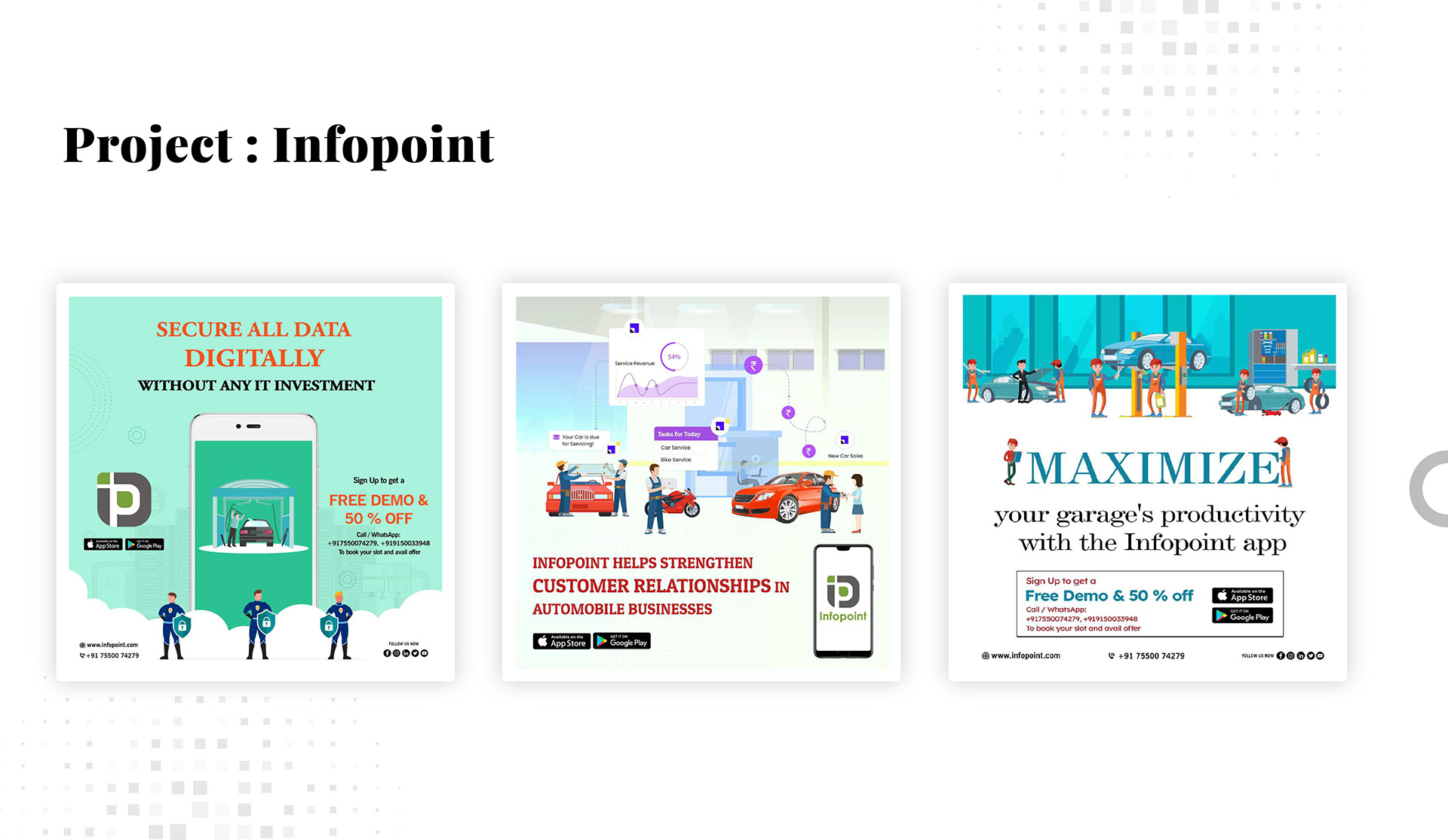 Infopoint social media creative set